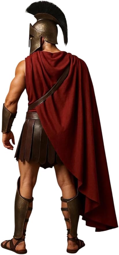 Spartan Leonidas Greek Warrior Helmet Replica with Ancient Armor Design